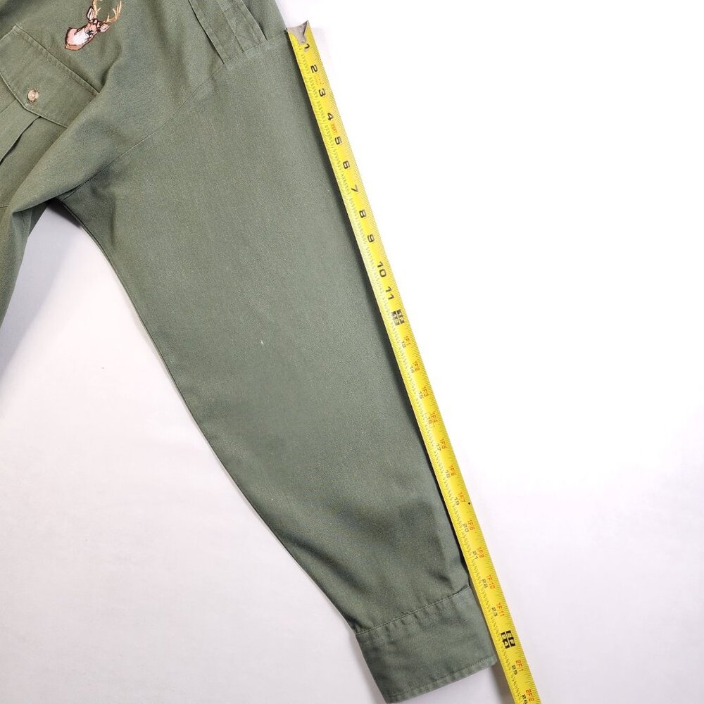 VTG Red Head L Large Shooting Shirt Mens Olive Button Up Buck Hunting Redhead LS - Picture 9 of 9
